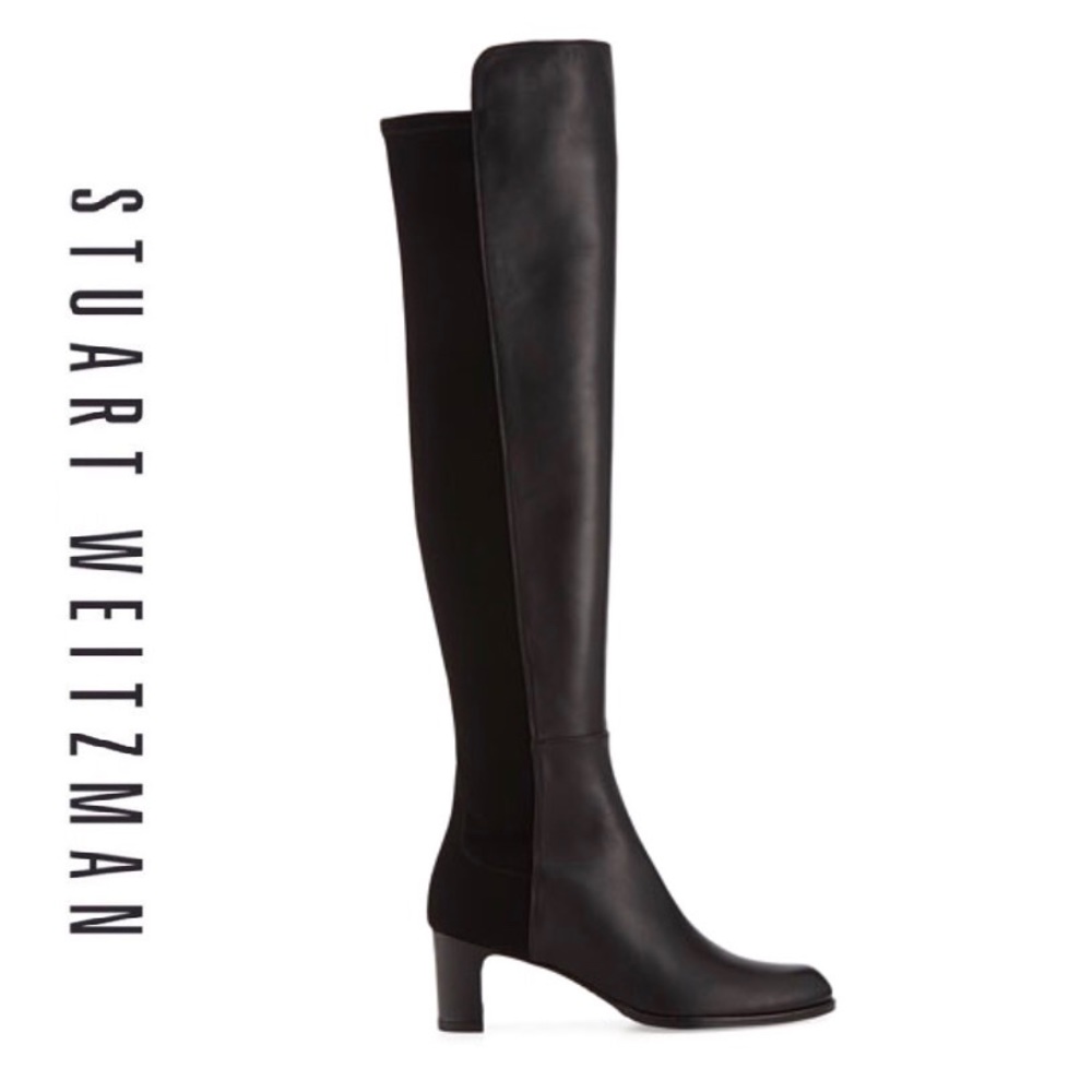 Stuart Weitzman 50/50 Napa Leather & Stretch Boot